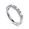 14K White Gold Diamond Matching Wedding Band - 0.7 ct