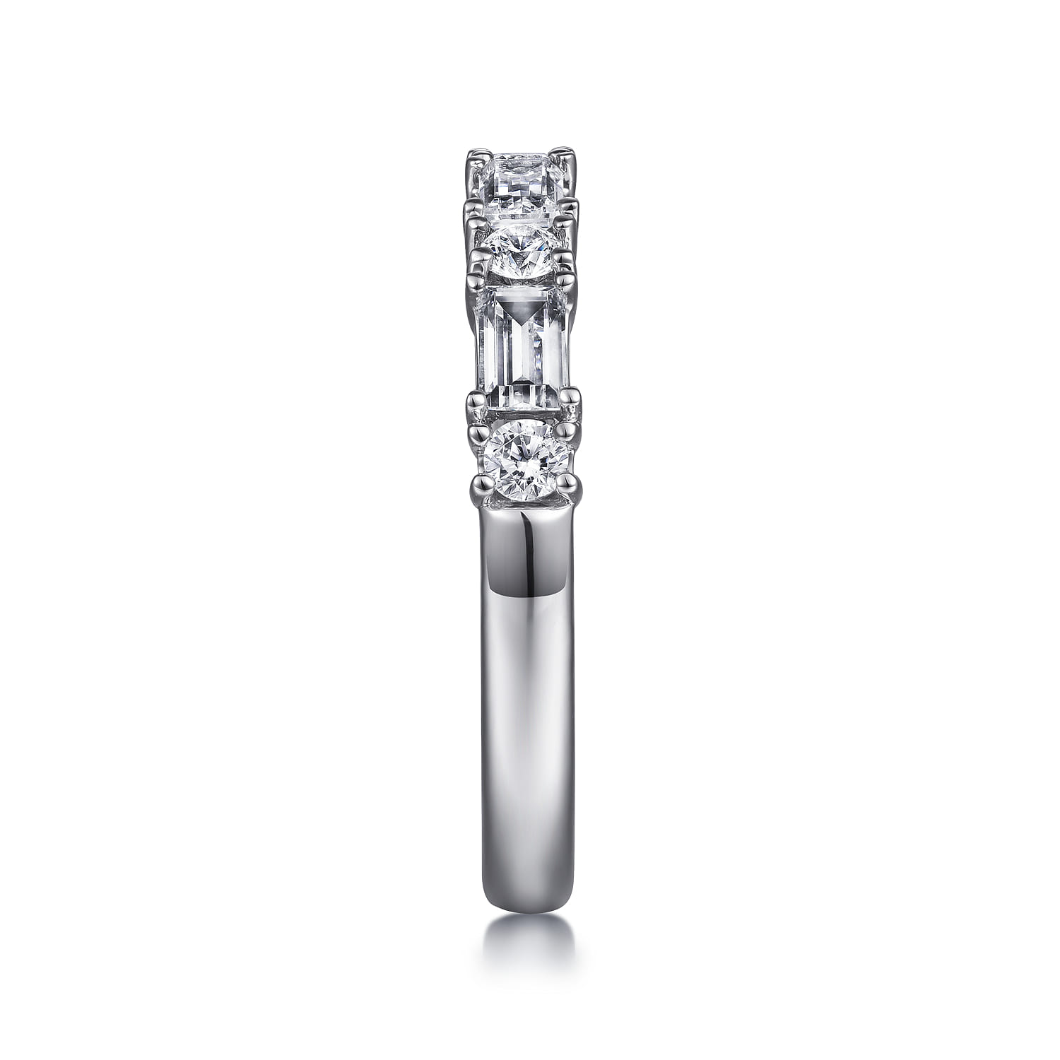 14K White Gold Diamond Matching Wedding Band - 0.7 ct - Shot 5