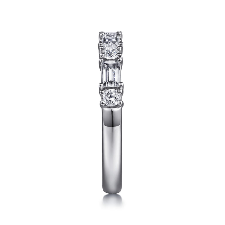 14K White Gold Diamond Matching Wedding Band - 0.7 ct - Shot 5