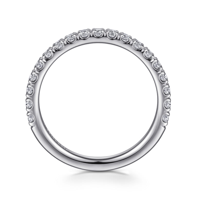14K White Gold Diamond Matching Wedding Band - 0.45 ct - Shot 2