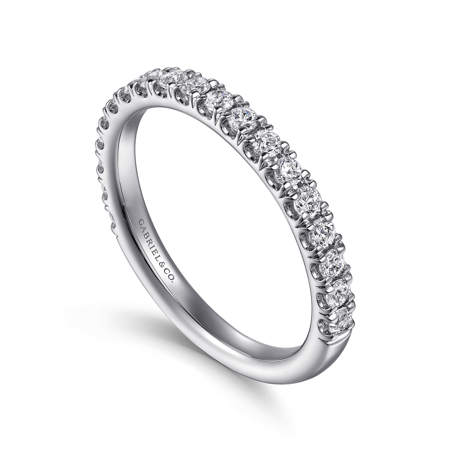 14K White Gold Diamond Matching Wedding Band - 0.45 ct - Shot 3