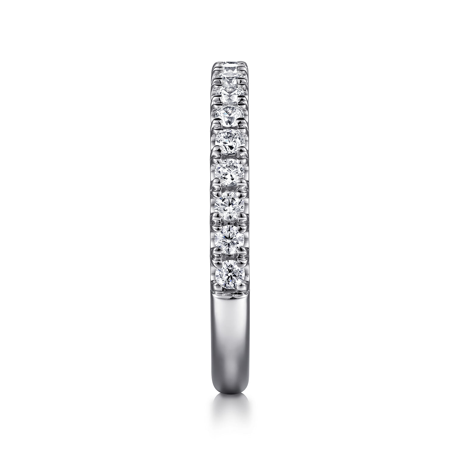 14K White Gold Diamond Matching Wedding Band - 0.45 ct - Shot 5