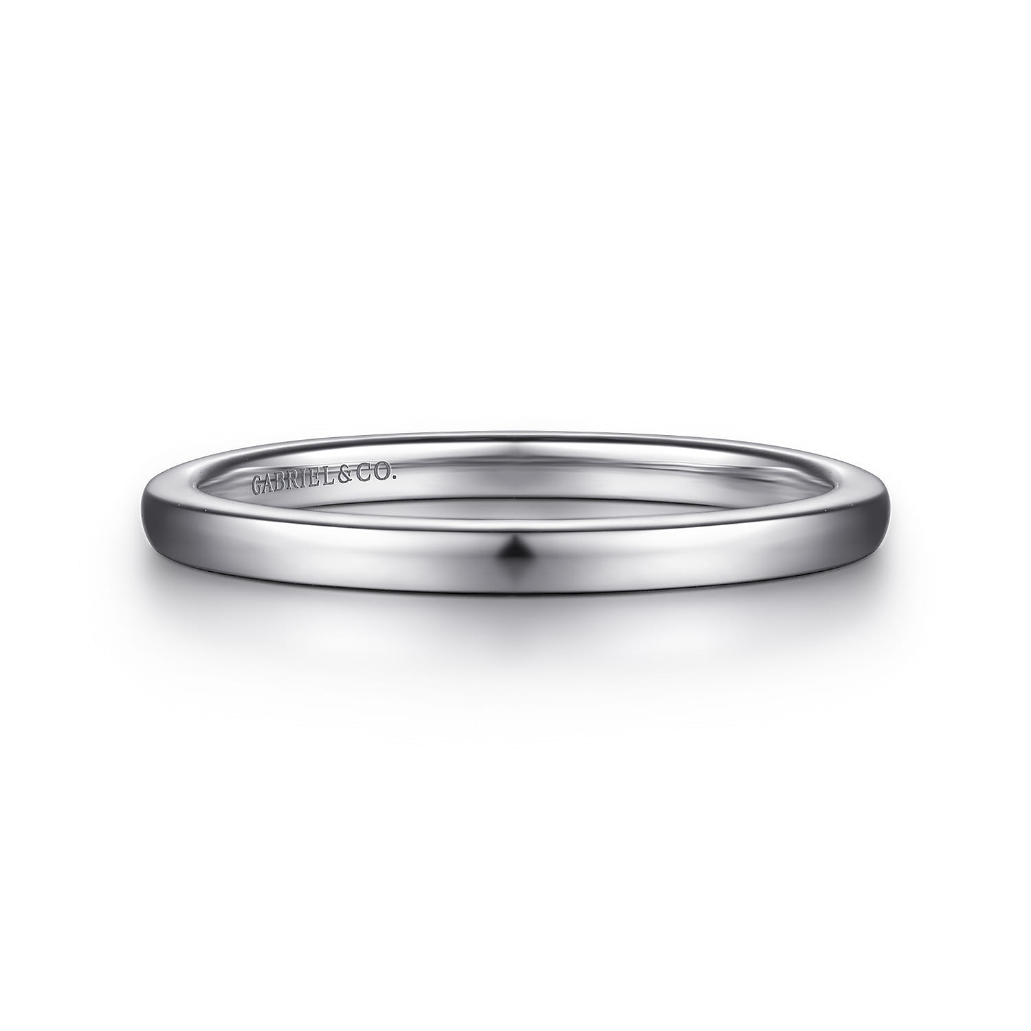 14K White Gold Diamond Matching Wedding Band - Shot 1