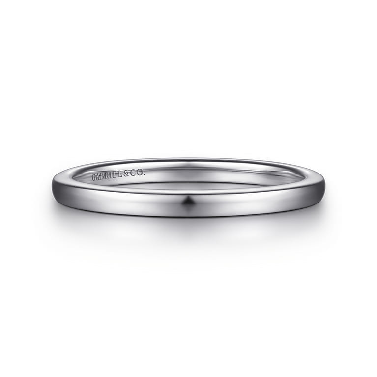 14K White Gold Diamond Matching Wedding Band - Shot 1