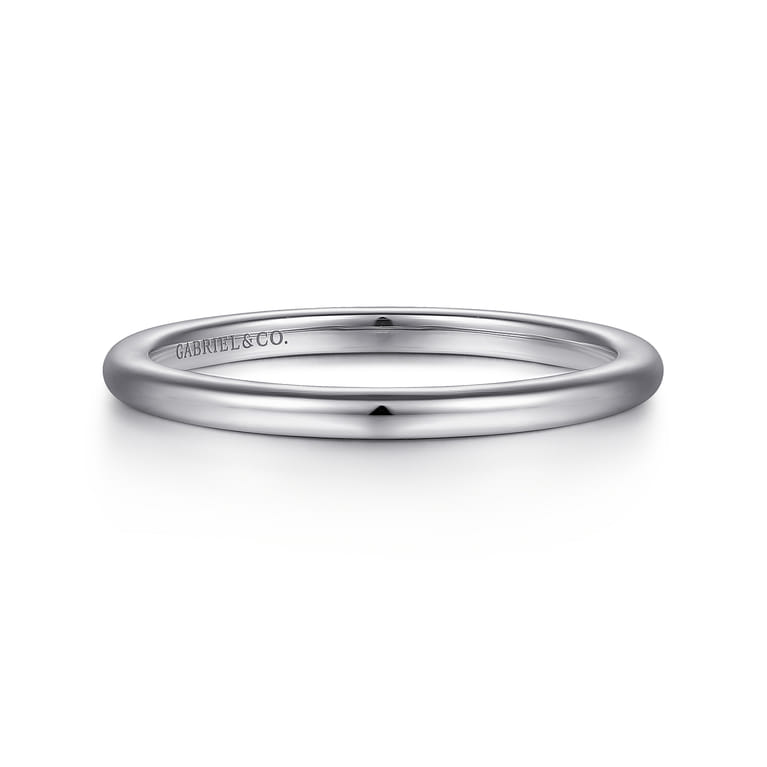14K White Gold Diamond Matching Wedding Band - Shot 1