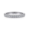 14K White Gold Diamond Matching Wedding Band - 0.38 ct