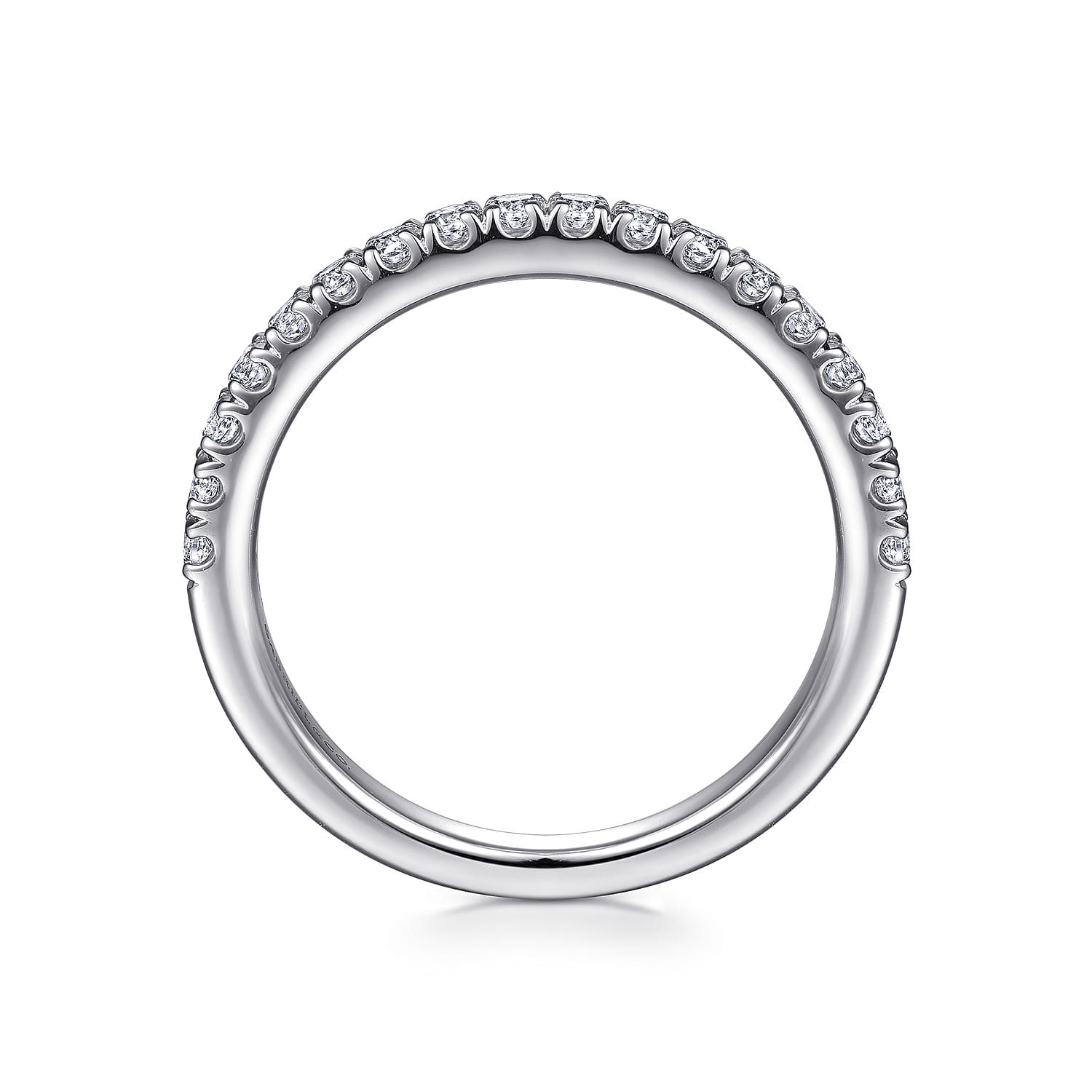 14K White Gold Diamond Matching Wedding Band - 0.38 ct - Shot 2