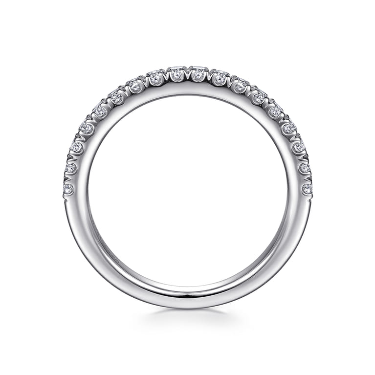 14K White Gold Diamond Matching Wedding Band - 0.38 ct - Shot 2
