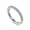 14K White Gold Diamond Matching Wedding Band - 0.38 ct
