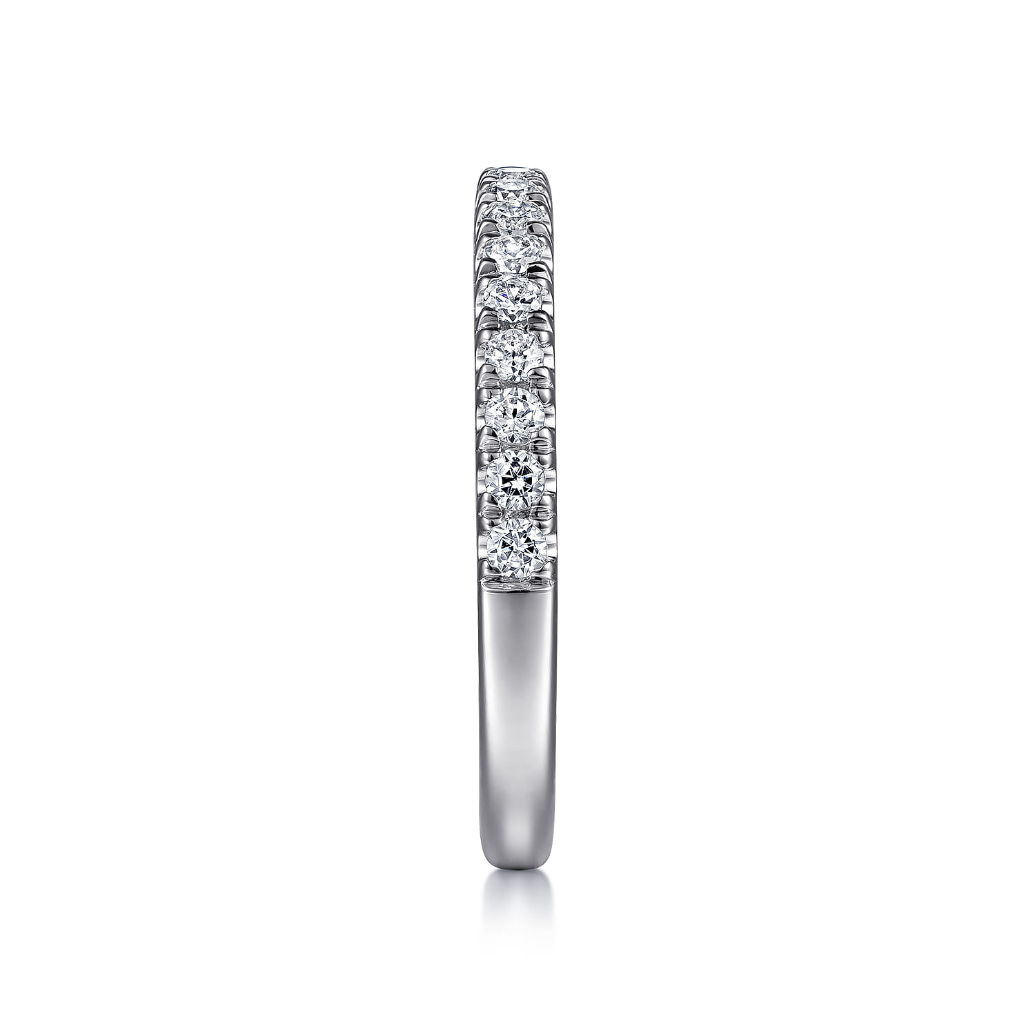 14K White Gold Diamond Matching Wedding Band - 0.38 ct - Shot 5