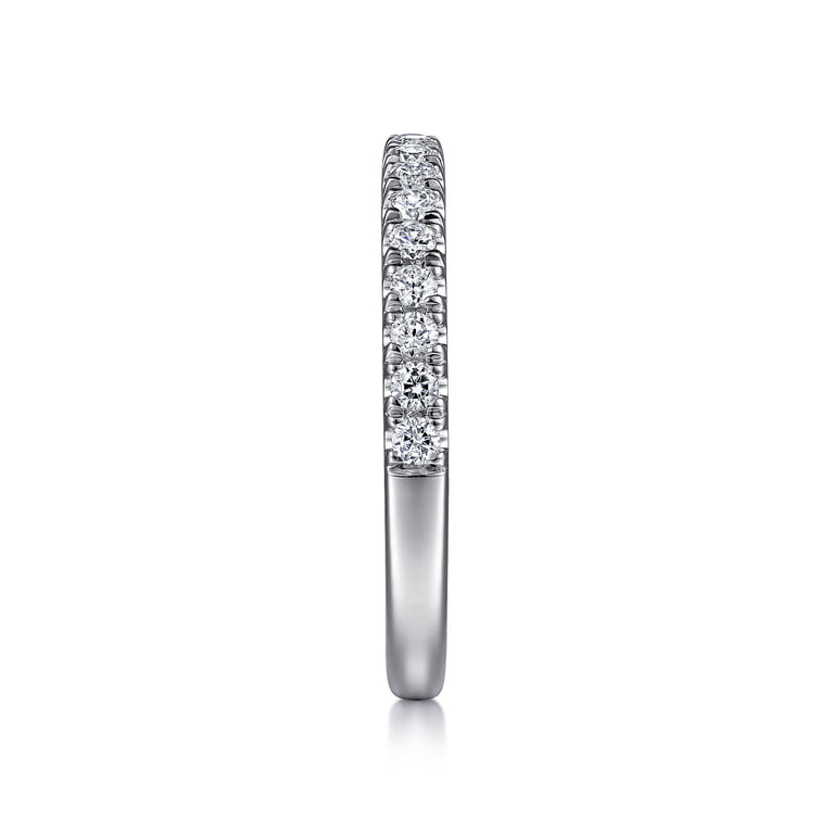 14K White Gold Diamond Matching Wedding Band - 0.38 ct - Shot 5