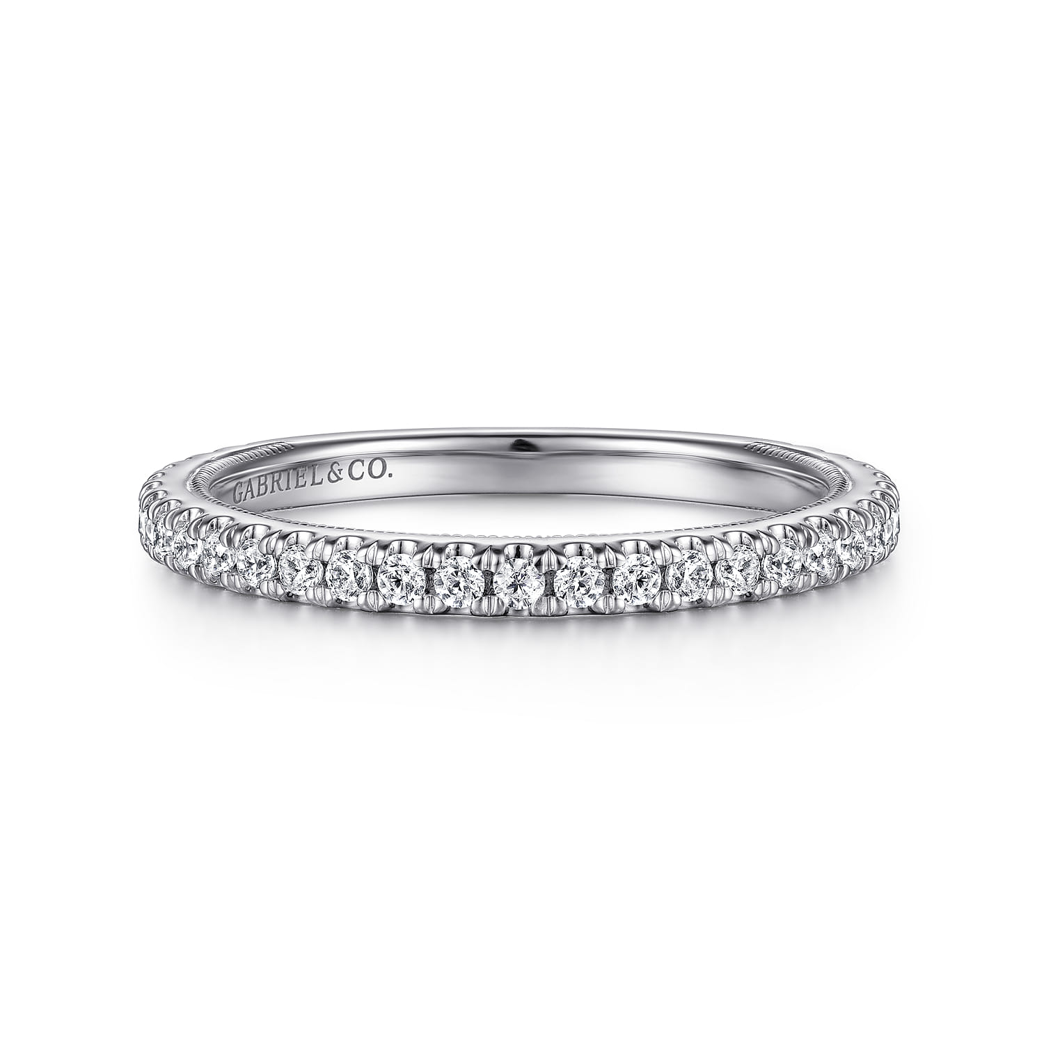 14K White Gold Diamond Matching Wedding Band - 0.3 ct - Shot 1