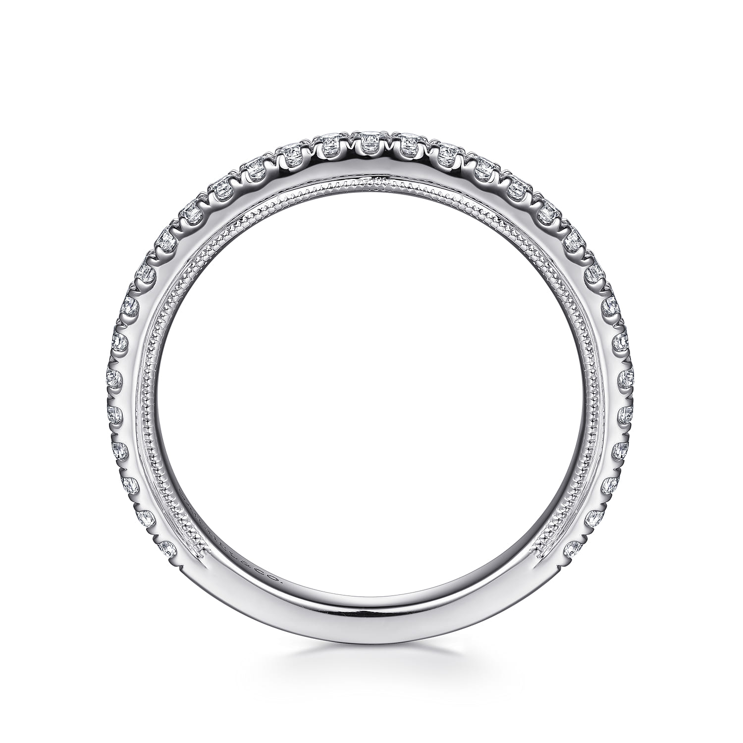 14K White Gold Diamond Matching Wedding Band - 0.3 ct - Shot 2