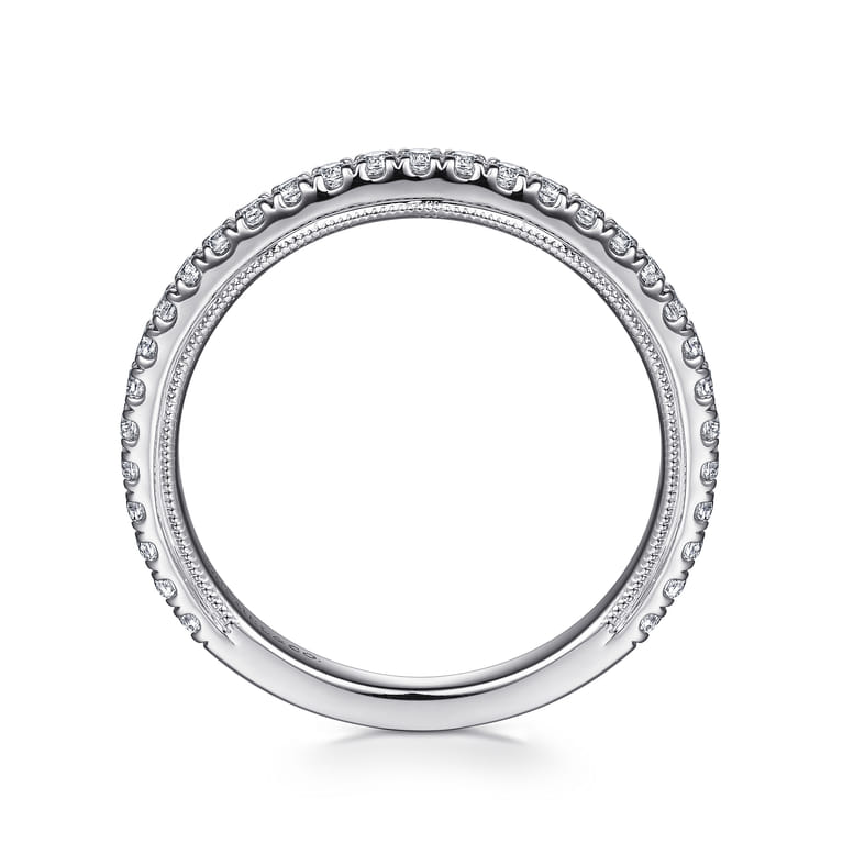 14K White Gold Diamond Matching Wedding Band - 0.3 ct - Shot 2