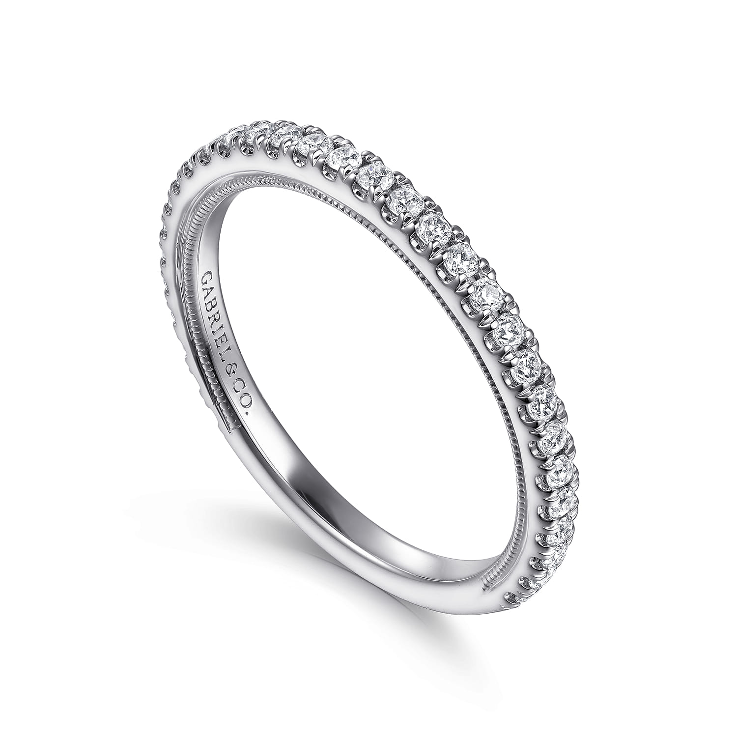 14K White Gold Diamond Matching Wedding Band - 0.3 ct - Shot 3