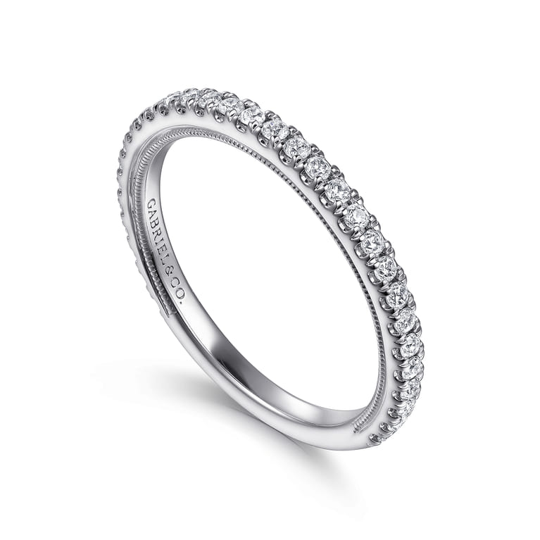 14K White Gold Diamond Matching Wedding Band - 0.3 ct - Shot 3
