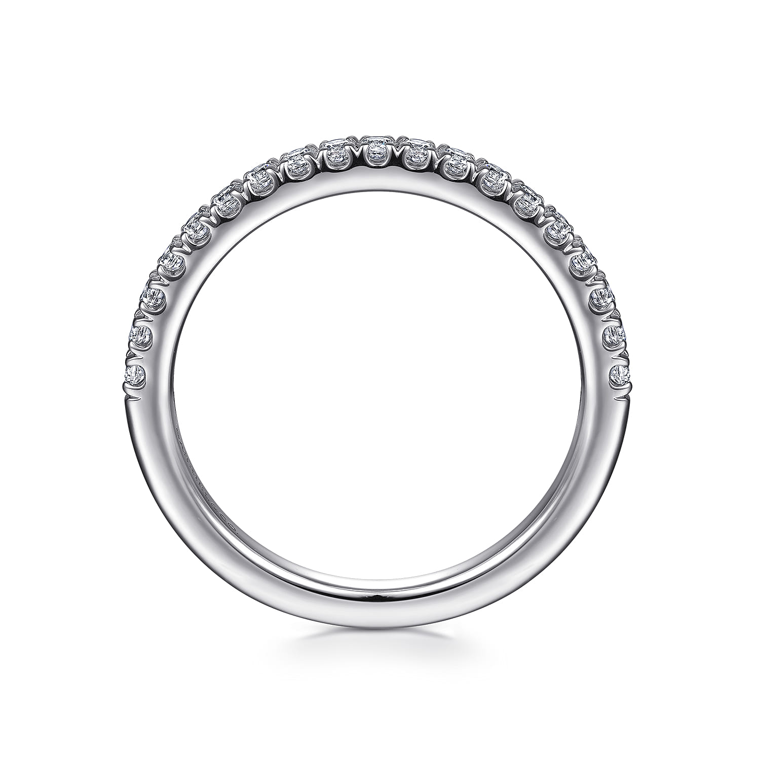 14K White Gold Diamond Matching Wedding Band - 0.27 ct - Shot 2