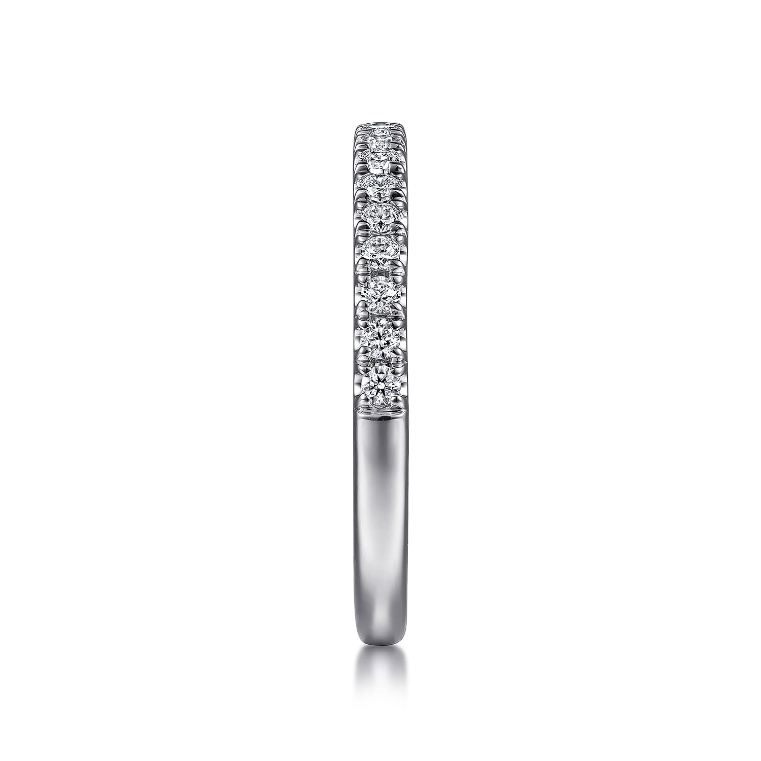 14K White Gold Diamond Matching Wedding Band - 0.27 ct - Shot 5