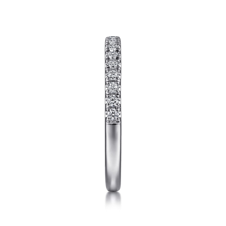 14K White Gold Diamond Matching Wedding Band - 0.27 ct - Shot 5