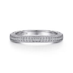 14K White Gold Diamond Matching Wedding Band