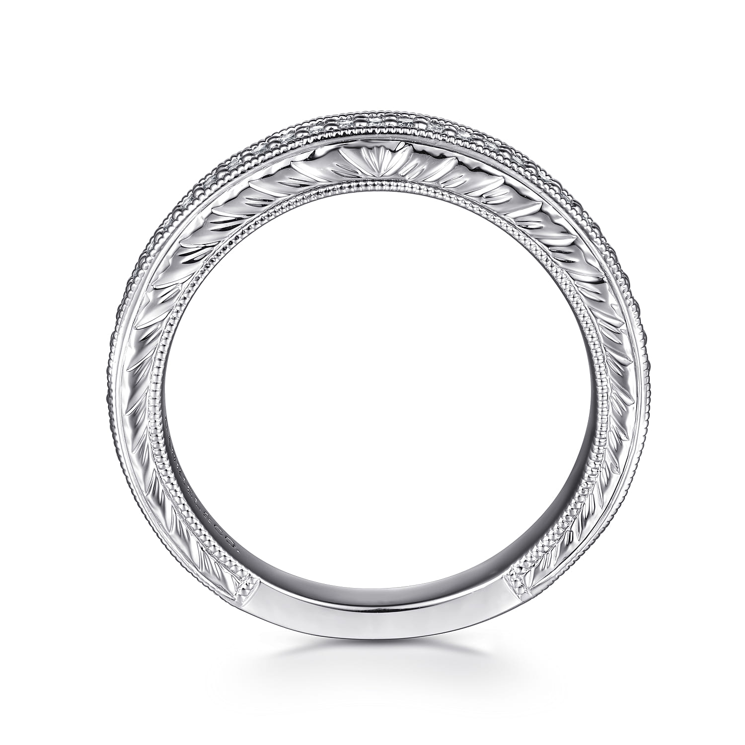 14K White Gold Diamond Matching Wedding Band - 0.21 ct - Shot 2