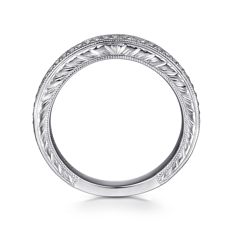 14K White Gold Diamond Matching Wedding Band - 0.21 ct - Shot 2