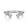 14K White Gold Diamond Matching Wedding Band - 0.4 ct