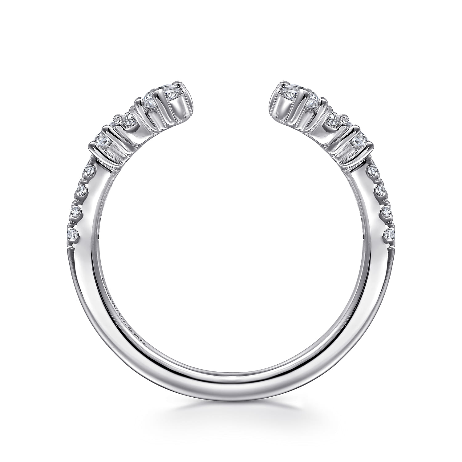 14K White Gold Diamond Matching Wedding Band - 0.4 ct - Shot 2