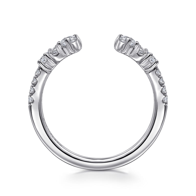 14K White Gold Diamond Matching Wedding Band - 0.4 ct - Shot 2