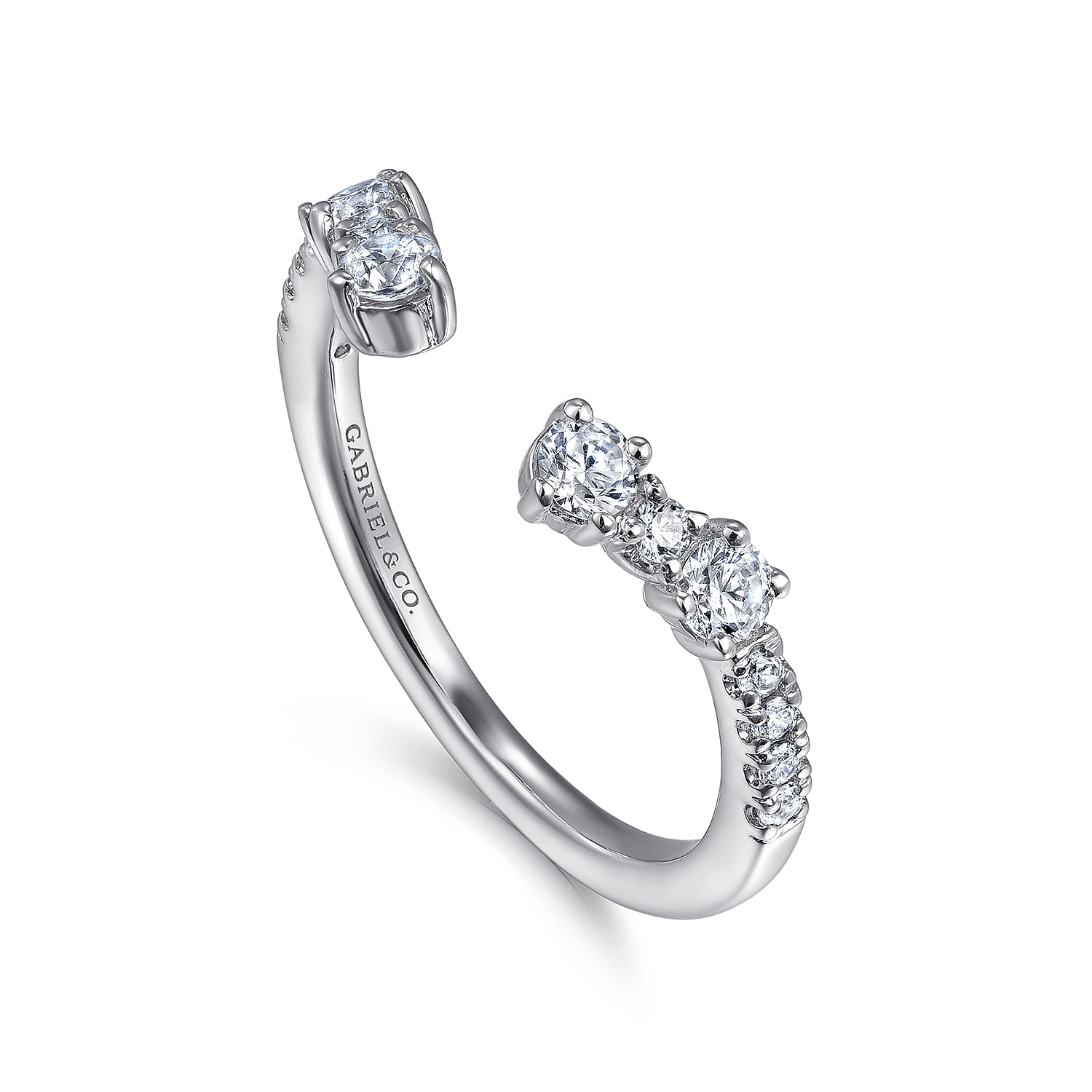 14K White Gold Diamond Matching Wedding Band - 0.4 ct - Shot 3