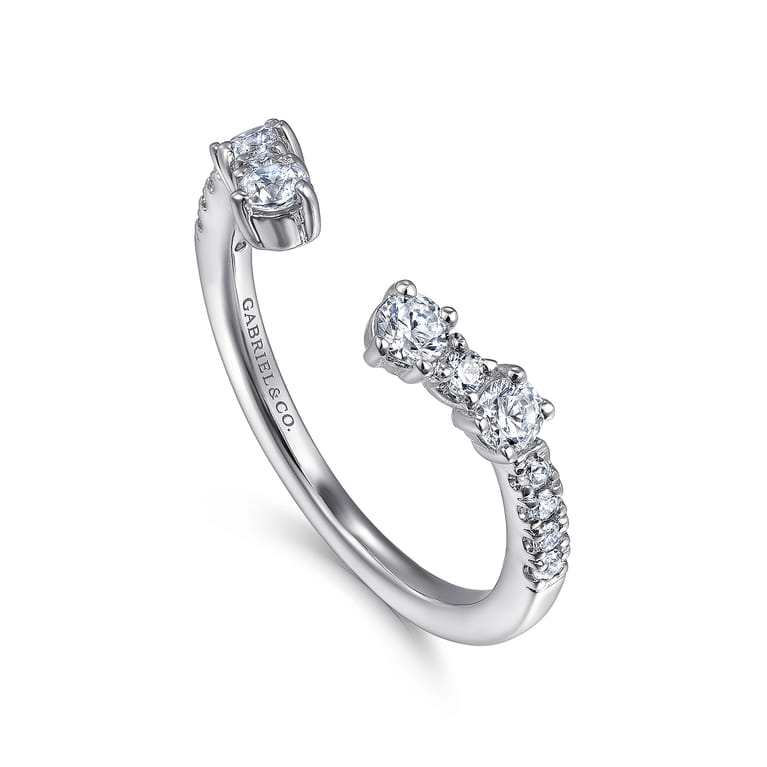 14K White Gold Diamond Matching Wedding Band - 0.4 ct - Shot 3