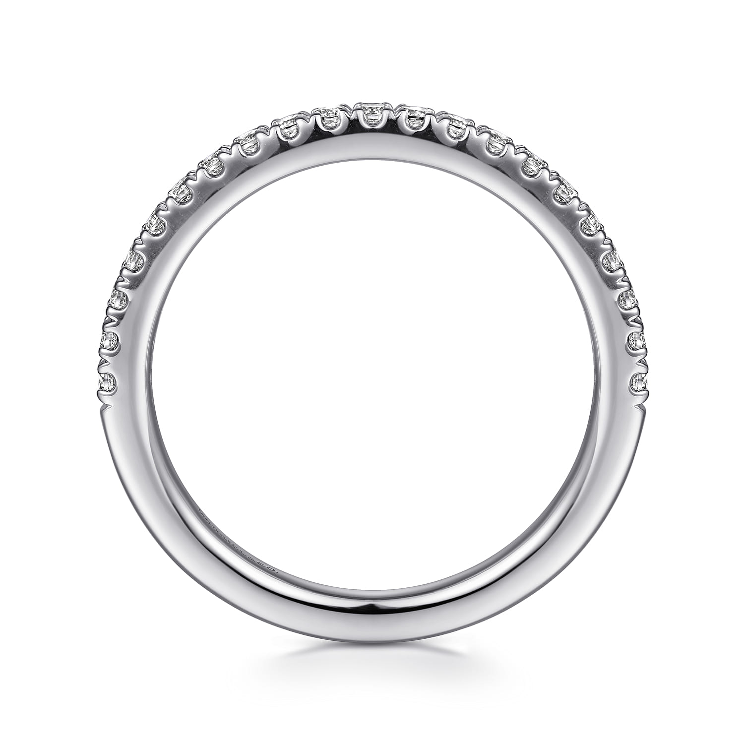 14K White Gold Diamond Matching Wedding Band - 0.27 ct - Shot 2