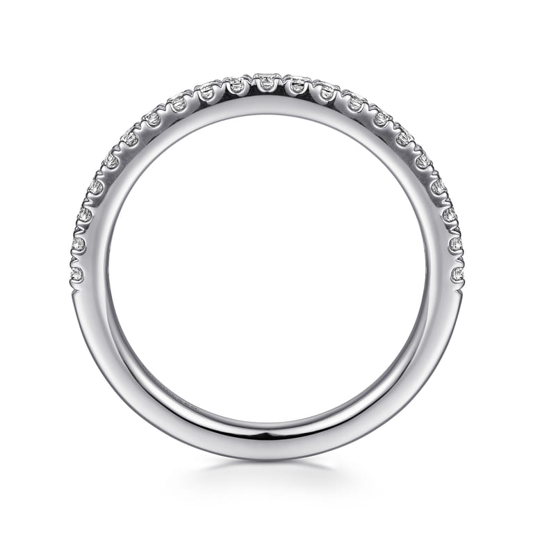 14K White Gold Diamond Matching Wedding Band - 0.27 ct - Shot 2