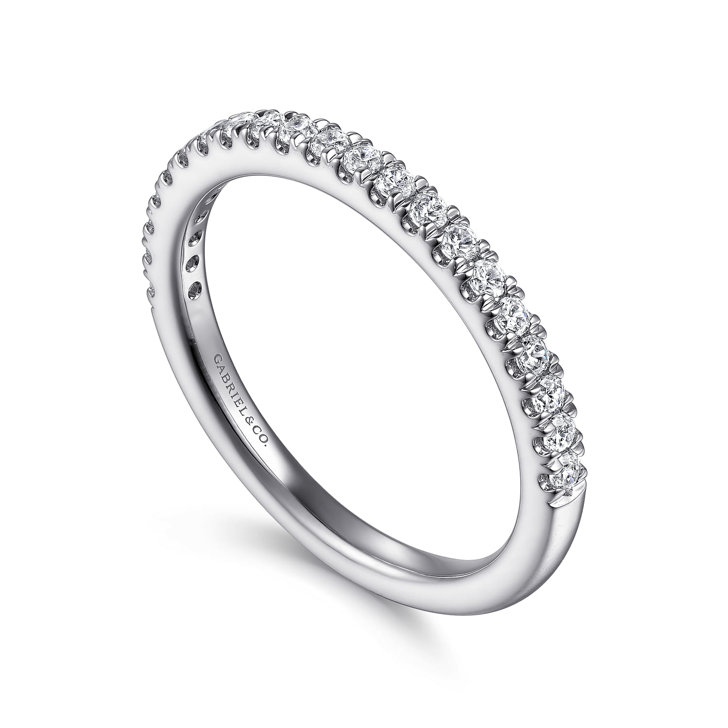 14K White Gold Diamond Matching Wedding Band - 0.27 ct - Shot 3