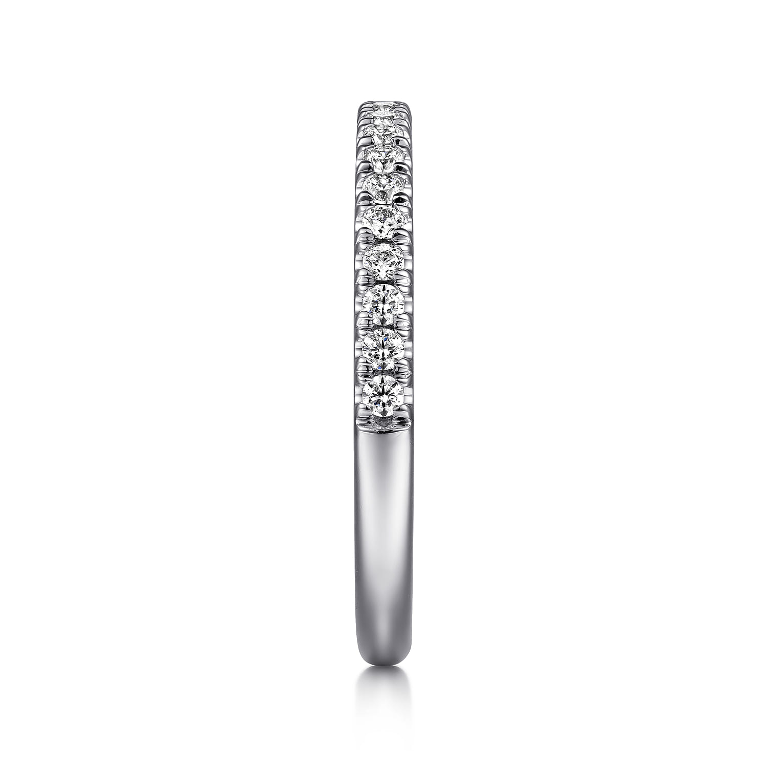 14K White Gold Diamond Matching Wedding Band - 0.27 ct - Shot 5