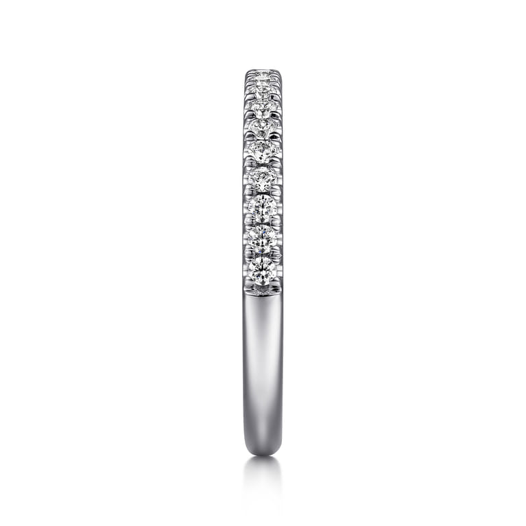 14K White Gold Diamond Matching Wedding Band - 0.27 ct - Shot 5