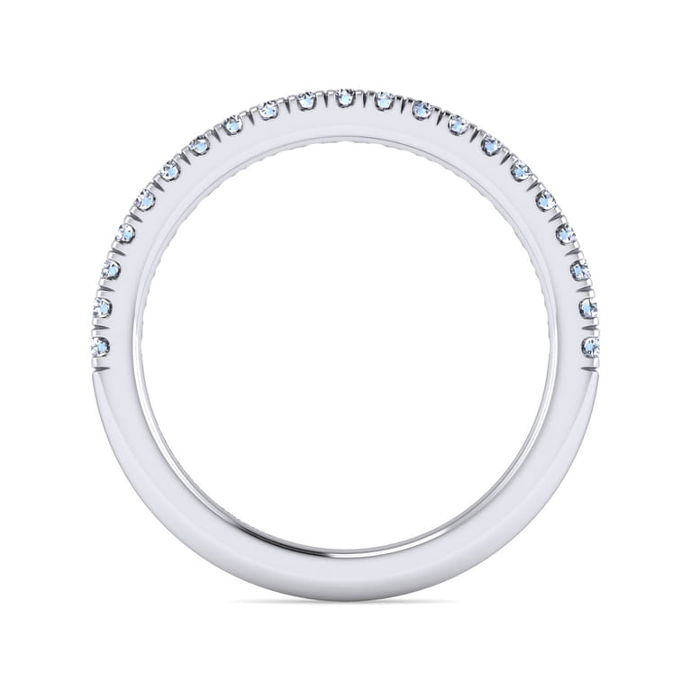 14K White Gold Diamond Matching Wedding Band - 0.28 ct - Shot 2