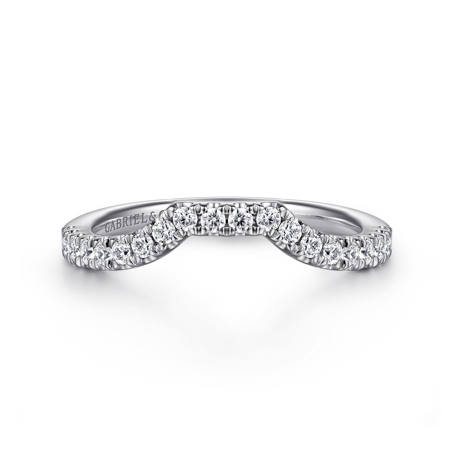 14K White Gold Diamond Matching Wedding Band - 0.3 ct - Shot 1