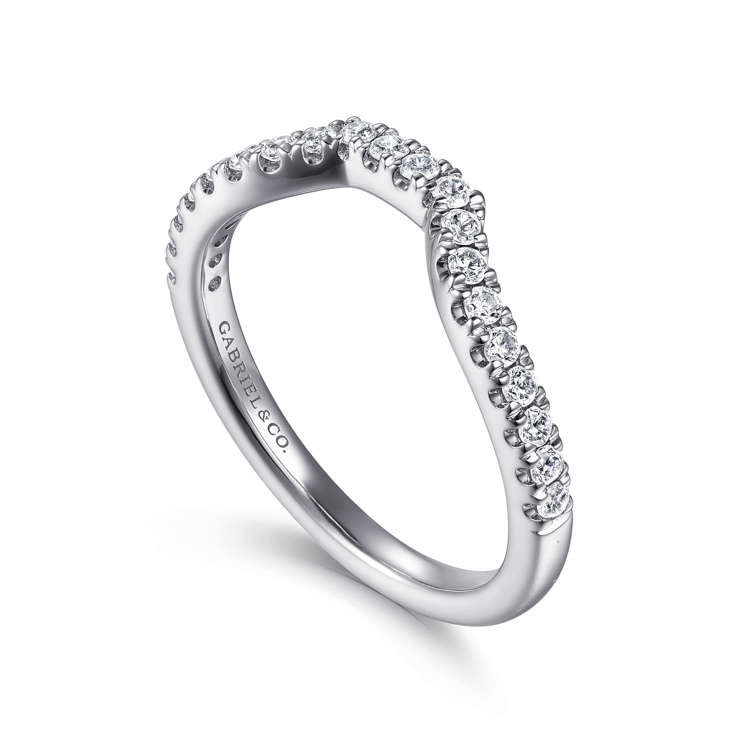 14K White Gold Diamond Matching Wedding Band - 0.3 ct - Shot 3
