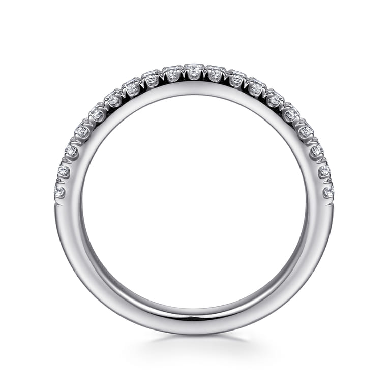 14K White Gold Diamond Matching Wedding Band - 0.29 ct - Shot 2