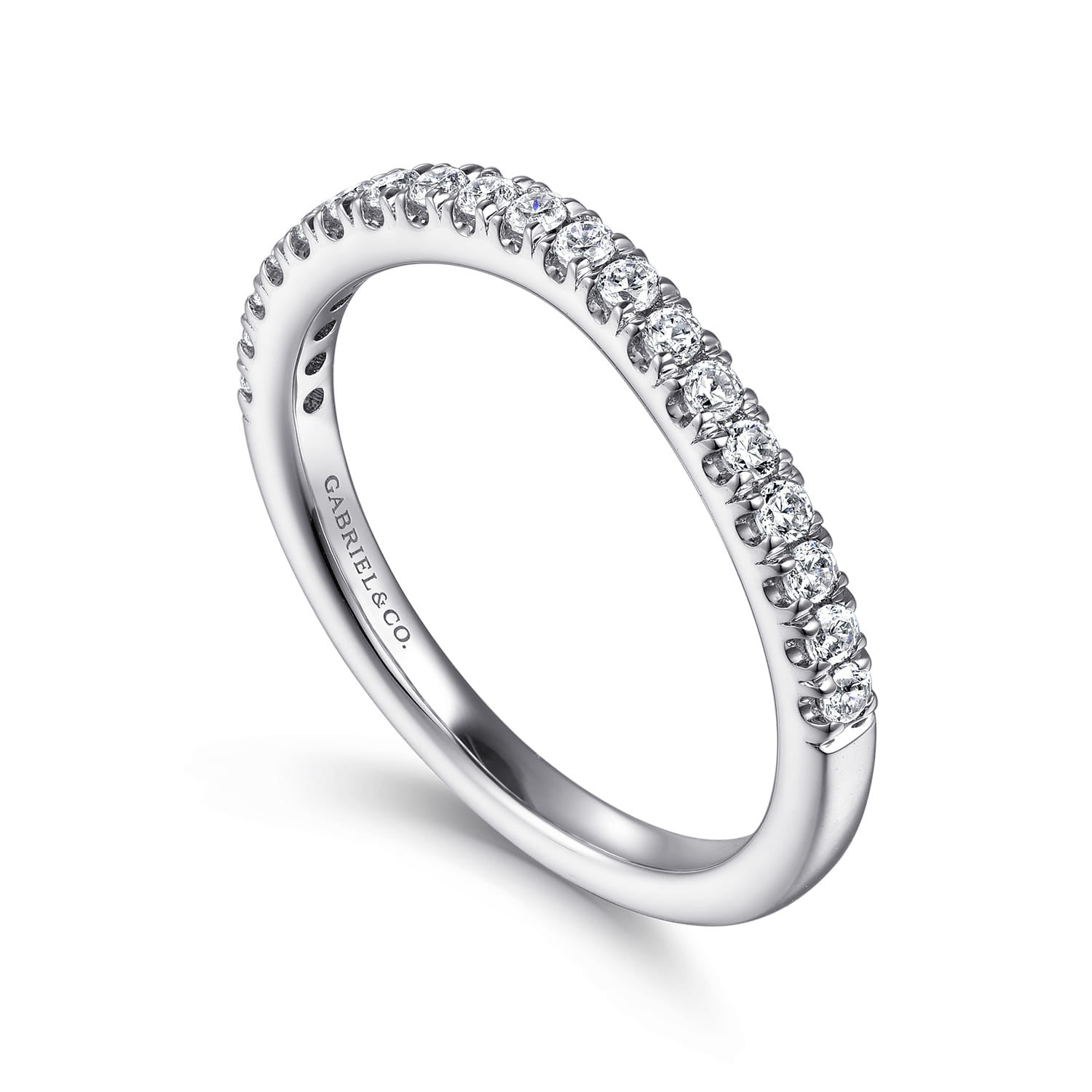 14K White Gold Diamond Matching Wedding Band - 0.29 ct - Shot 3