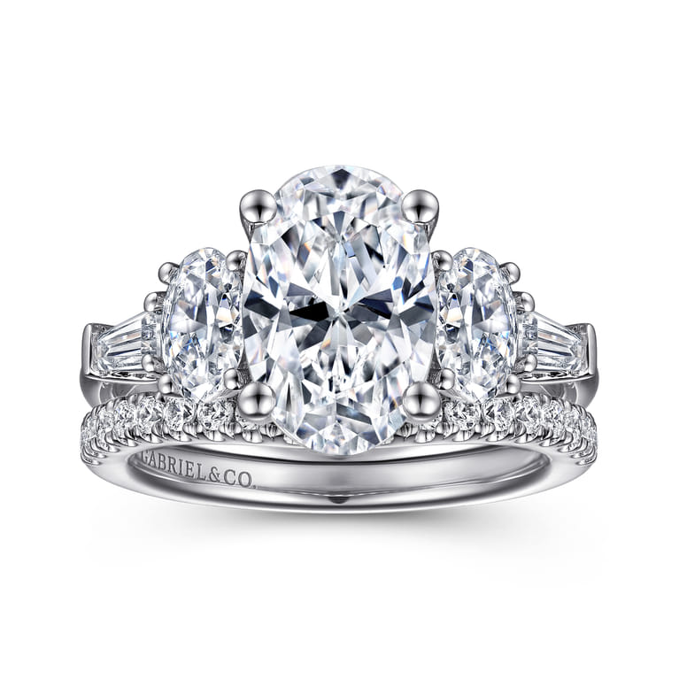 14K White Gold Diamond Matching Wedding Band - 0.29 ct - Shot 4