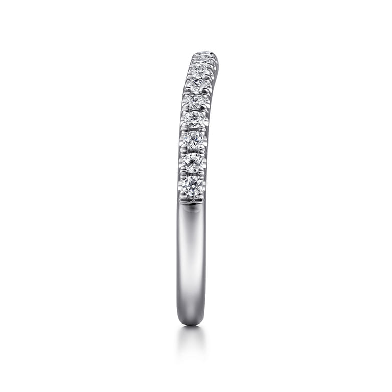 14K White Gold Diamond Matching Wedding Band - 0.29 ct - Shot 5