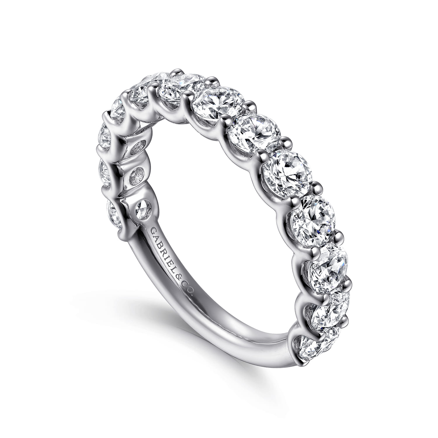 14K White Gold Diamond Matching Wedding Band - 2.04 ct - Shot 3