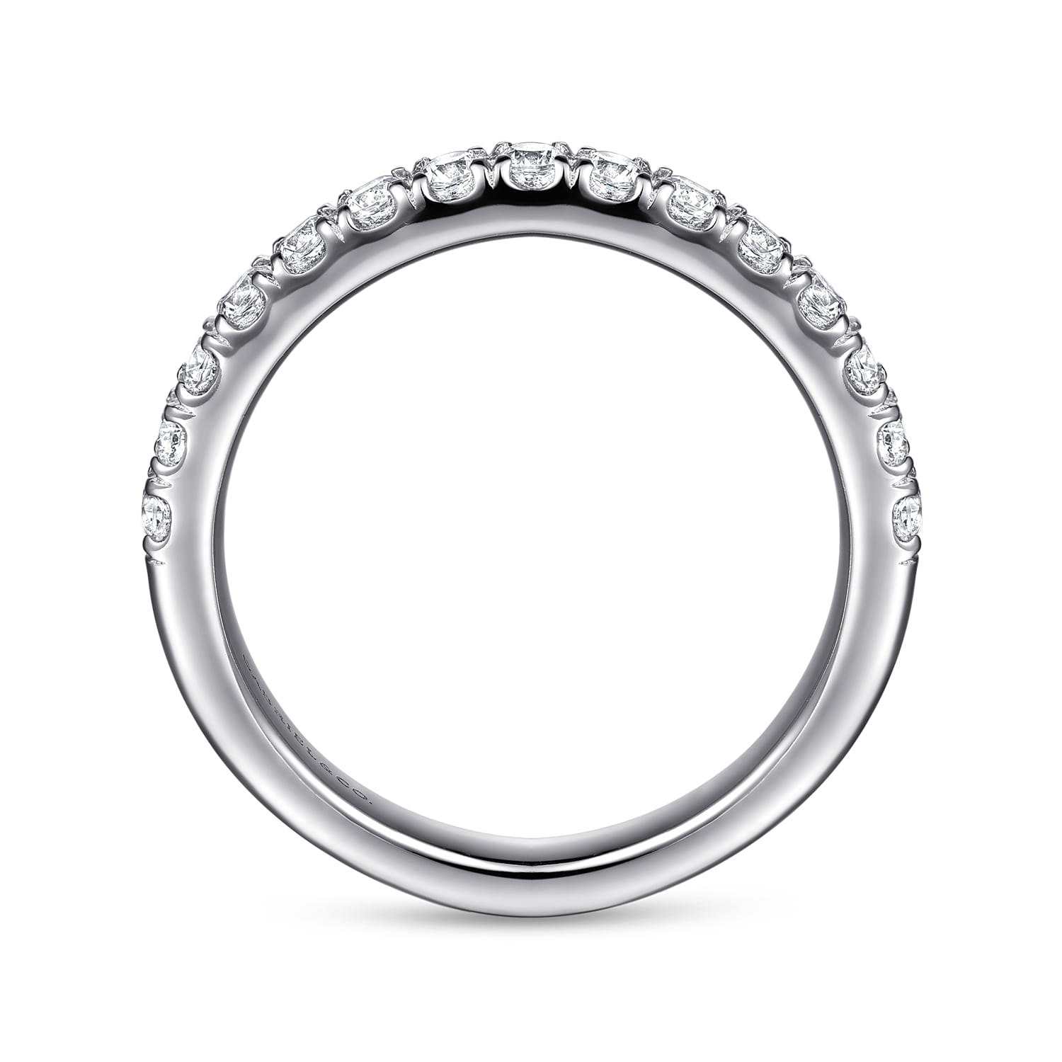 14K White Gold Diamond Matching Wedding Band - 0.27 ct - Shot 2