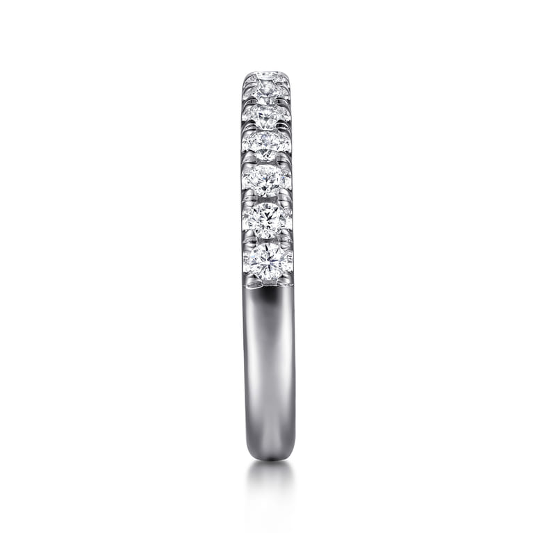 14K White Gold Diamond Matching Wedding Band - 0.27 ct - Shot 5
