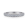 14K White Gold Diamond Matching Wedding Band - 0.46 ct