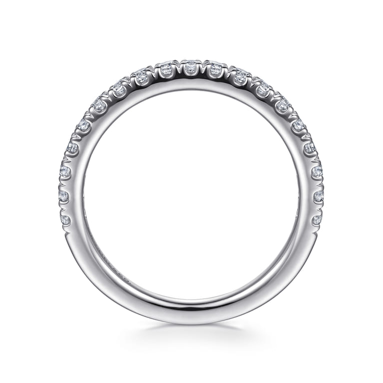 14K White Gold Diamond Matching Wedding Band - 0.46 ct - Shot 2