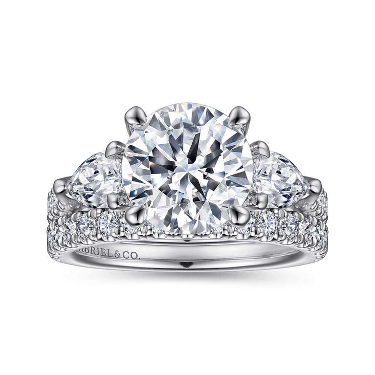 14K White Gold Diamond Matching Wedding Band - 0.46 ct - Shot 4