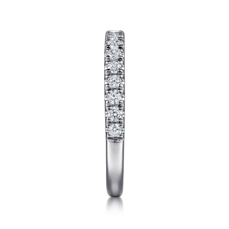 14K White Gold Diamond Matching Wedding Band - 0.46 ct - Shot 5